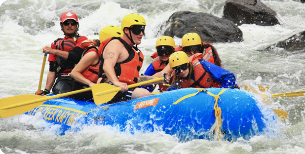 NFB members in the thick of it during whitewater rafting.